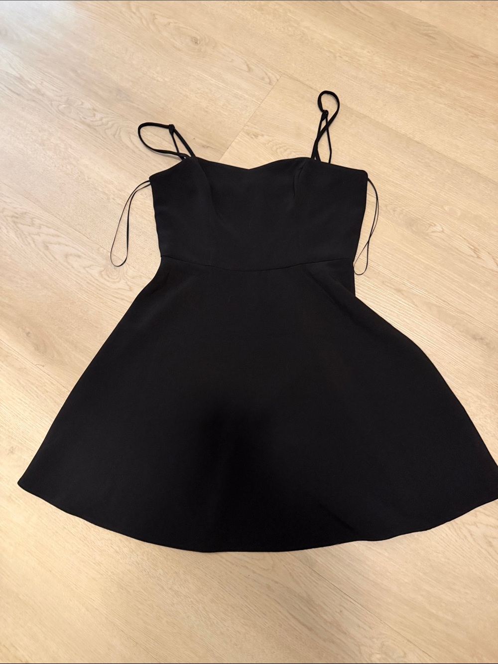 Like new French Connection black skater dress, sweetheart neck size 4. Worn once